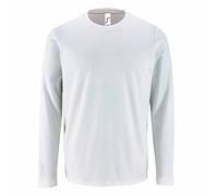 (S, White) SOLS Mens Imperial Long Sleeve T-Shirt