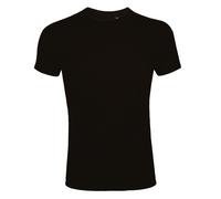 SOLS Mens Imperial Slim Fit Short Sleeve T-Shirt (Deep Black) Cotton - Size X-Large
