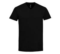 SOLS Mens Imperial V Neck T-Shirt (Deep Black) - Size Small