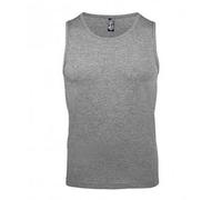 SOLS Mens Justin Sleeveless Tank / Vest Top (Grey Marl) Cotton - Size Large