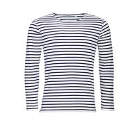 SOL's SOLS Mens Marine Long Sleeve Stripe T-Shirt White/Navy M