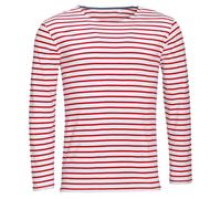 SOL'S Men's Marine Striped Long-Sleeved T-Shirt in White | Size: 2XL SOL'S White 2XL