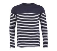 SOLS Mens Matelot Striped Long-Sleeved T-ShirtS French Navy/White LT1697