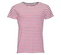 SOL'S Men's Miles Striped Round Neck T-Shirt in White | Size: Large SOL'S White L