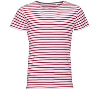 SOL'S Men's Miles Striped Short Sleeve T-Shirt in White | Size: XL SOL'S White XL