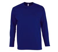 SOLS Mens Monarch Long Sleeve T-Shirt (Ultramarine) - Purple Cotton - Size 3XL
