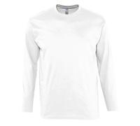 (4XL, White) SOLS Mens Monarch Long Sleeve T-Shirt