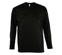 SOLS Mens Monarch Long Sleeve Plain Colour T-Shirt PC313