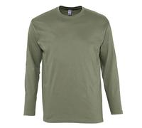 SOLS Mens Monarch Long Sleeve T-Shirt (Khaki) Cotton - Size 3XL
