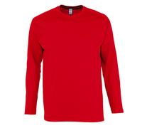 (2XL, Red) SOLS Mens Monarch Long Sleeve T-Shirt