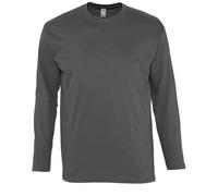 SOLS Mens Monarch Long Sleeve T-Shirt (Dark Grey) - Size 5XL