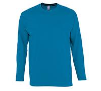 SOL'S Men's Monarch Long Sleeve T-Shirt in Aqua | Size: Medium SOL'S Aqua M