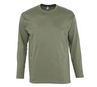 (XL, Khaki) SOLS Mens Monarch Long Sleeve T-Shirt
