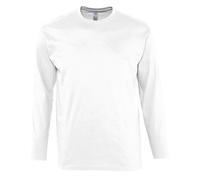 SOLS Mens Monarch Long Sleeve T-Shirt (White) Cotton - Size 3XL