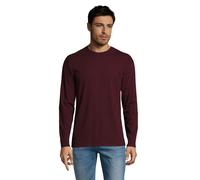 SOLS Mens Monarch Long Sleeve T-Shirt (Oxblood) - Multicolour Cotton - Size 3XL