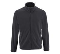 (L, Charcoal) SOLS Mens Norman Fleece Jacket