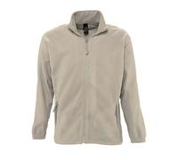 SOL'S Men's North Full Zip Outdoor Fleece Jacket in Beige | Size: 3XL SOL'S Beige 3XL