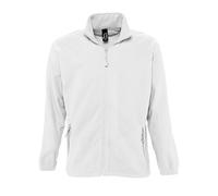 SOLS Mens North Full Zip Outdoor Fleece Jacket (White) - Size X-Small