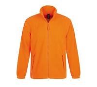 (2XL, Orange) SOLS Mens North Full Zip Outdoor Fleece Jacket