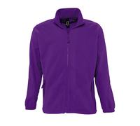 (XL, Dark Purple) SOLS Mens North Full Zip Outdoor Fleece Jacket