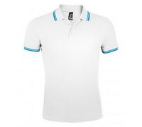 SOL'S Men's Pasadena Tipped Short Sleeve Pique Polo Shirt in Cream | Size: Medium SOL'S Cream M