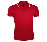 SOLS Mens Pasadena Tipped Short Sleeve Pique Polo Shirt PC2431