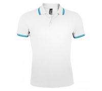 SOLS Mens Pasadena Tipped Short Sleeve Pique Polo Shirt PC2431