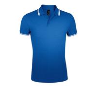 SOLS Mens Pasadena Tipped Short Sleeve Pique Polo Shirt PC2431
