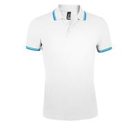 SOLS Mens Pasadena Tipped Short Sleeve Pique Polo Shirt PC2431
