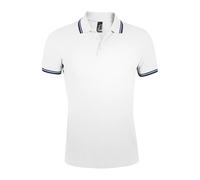 SOLS Mens Pasadena Tipped Short Sleeve Pique Polo Shirt PC2431