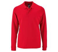 Perfect Long Sleeve Pique Polo Shirt SOL'S Red M