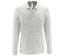 (2XL, Orange) SOLS Mens Perfect Long Sleeve Pique Polo Shirt