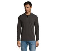 SOL'S Men's Perfect Pique Long-Sleeved Polo Shirt in Charcoal | Size: Medium SOL'S Charcoal M