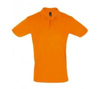 (L, Orange) SOLS Mens Perfect Pique Short Sleeve Polo Shirt
