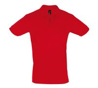 (M, Red) SOLS Mens Perfect Pique Short Sleeve Polo Shirt
