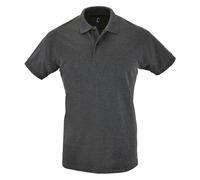 SOLS Mens Perfect Pique Short Sleeve Polo Shirt (Charcoal Marl) Cotton - Size 2XL