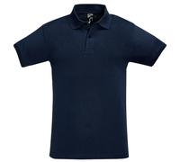 SOLS Mens Perfect Pique Short Sleeve Polo Shirt (Aqua) - Navy Cotton - Size X-Large