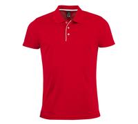 SOLS Mens Performer Short Sleeve Pique Polo Shirt (Red) - Size Small