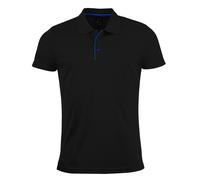 SOLS Mens Performer Short Sleeve Pique Polo Shirt (Black) - Size Large