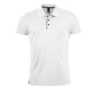 SOL'S Men's Performer Short Sleeve Pique Polo Shirt in White | Size: 2XL SOL'S White 2XL