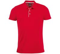 SOLS Mens Performer Short Sleeve Pique Polo Shirt (Red) - Size X-Large