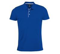 SOLS Mens Performer Short Sleeve Pique Polo Shirt (Royal Blue) - Size Medium