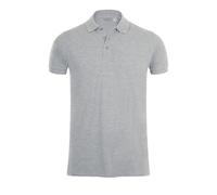 SOLS Mens Phoenix Short Sleeve Pique Polo Shirt (Grey Marl) - Size Large