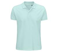 (M, Arctic Blue) SOLS Mens Planet Pique Organic Polo Shirt