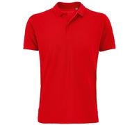 (XL, Red) SOLS Mens Planet Pique Organic Polo Shirt