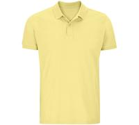 SOLS Mens Planet Piqué Organic Polo Shirt (Light Yellow) - Size X-Large