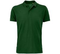 SOLS Mens Planet Pique Organic Polo Shirt (Bottle Green) - Size Medium