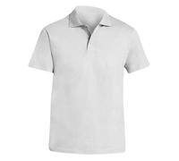 SOLS Mens Prescott Jersey Short Sleeve Polo Shirt (White) Cotton - Size Large
