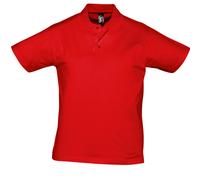 SOLS Mens Prescott Jersey Short Sleeve Polo Shirt (Red) Cotton - Size X-Large