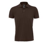 (4XL, Chocolate) SOLs Mens Prime Pique Plain Short Sleeve Polo Shirt